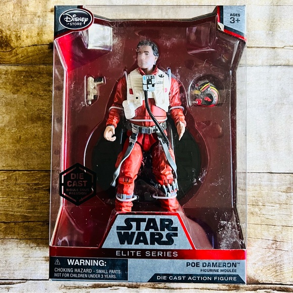 Disney Star Wars Elite Series 7” Poe Dameron Metallic Action Figure - Picture 1 of 8